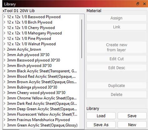 Please also reference the available Laser Cutter User Guide. . Xtool d1 20w material settings